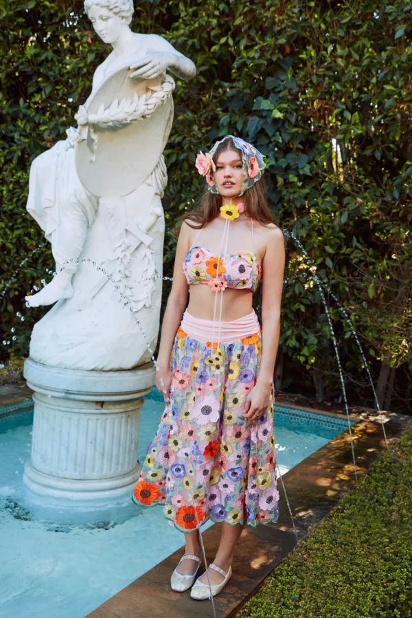 Woman For Love & Lemons Fiore Midi Skirt