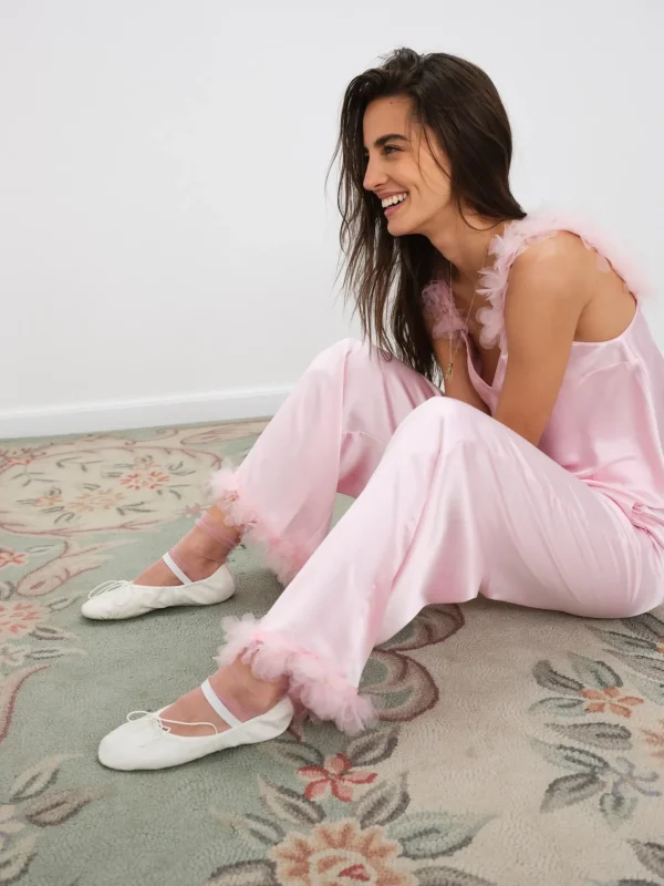 Woman For Love & Lemons Floral Trim Pj Set