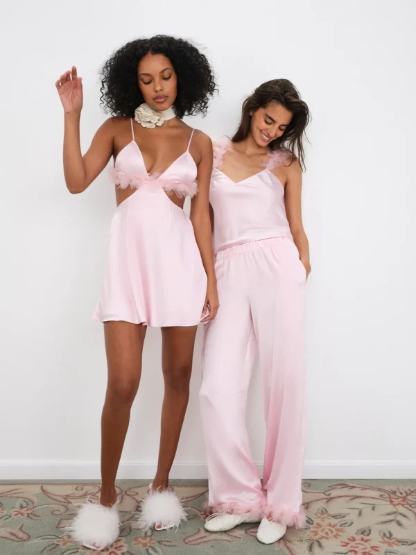 Woman For Love & Lemons Floral Trim Pj Set