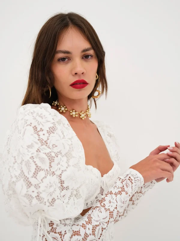 Woman For Love & Lemons Frances Puff Sleeve Mini Dress