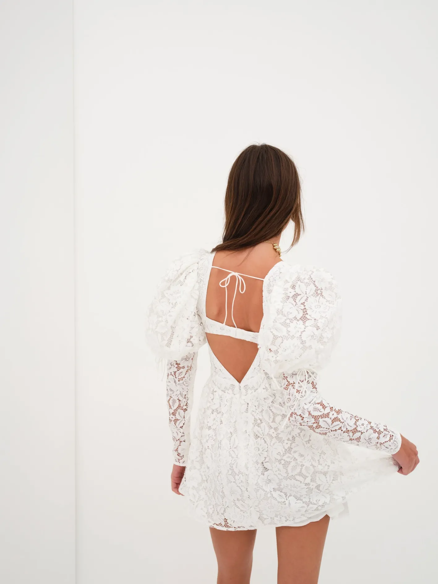 frances_puff_sleeve_mini__4.webp Woman For Love & Lemons Frances Puff Sleeve Mini Dress