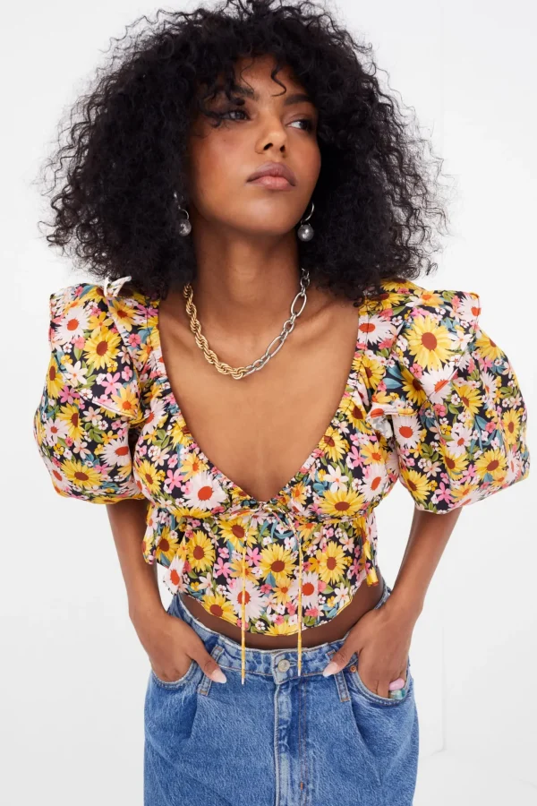 Woman For Love & Lemons Glenn Crop Top