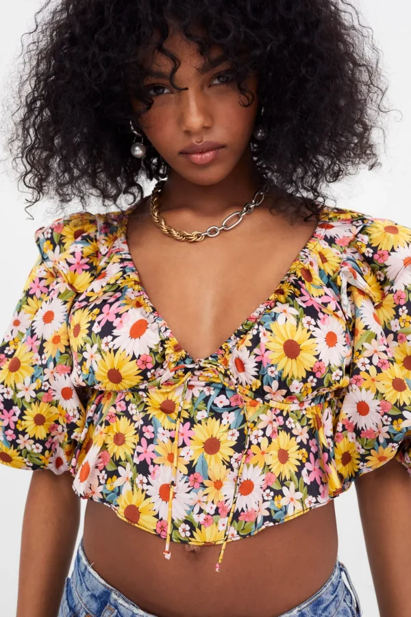 Woman For Love & Lemons Glenn Crop Top