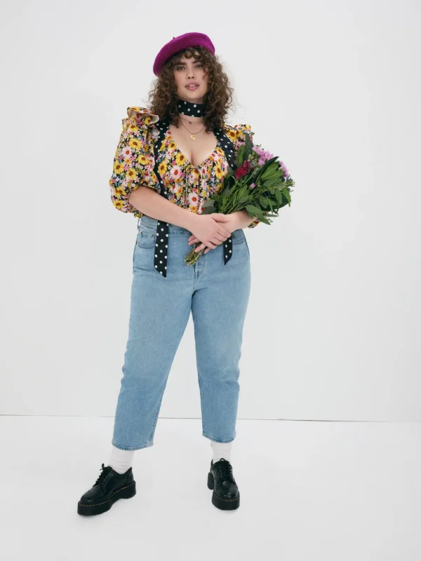Woman For Love & Lemons Glenn Crop Top