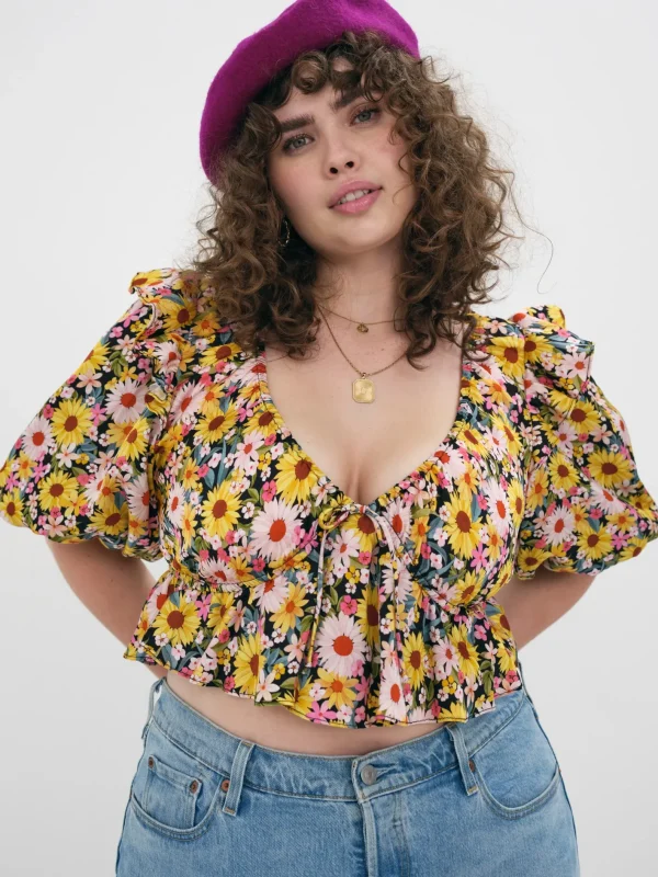 Woman For Love & Lemons Glenn Crop Top