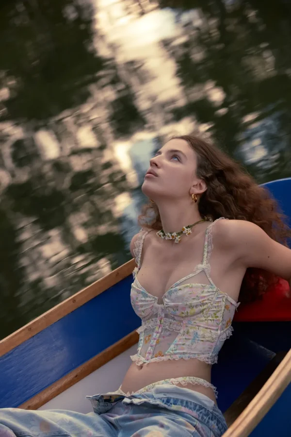 Woman For Love & Lemons Glitter Garden Bustier
