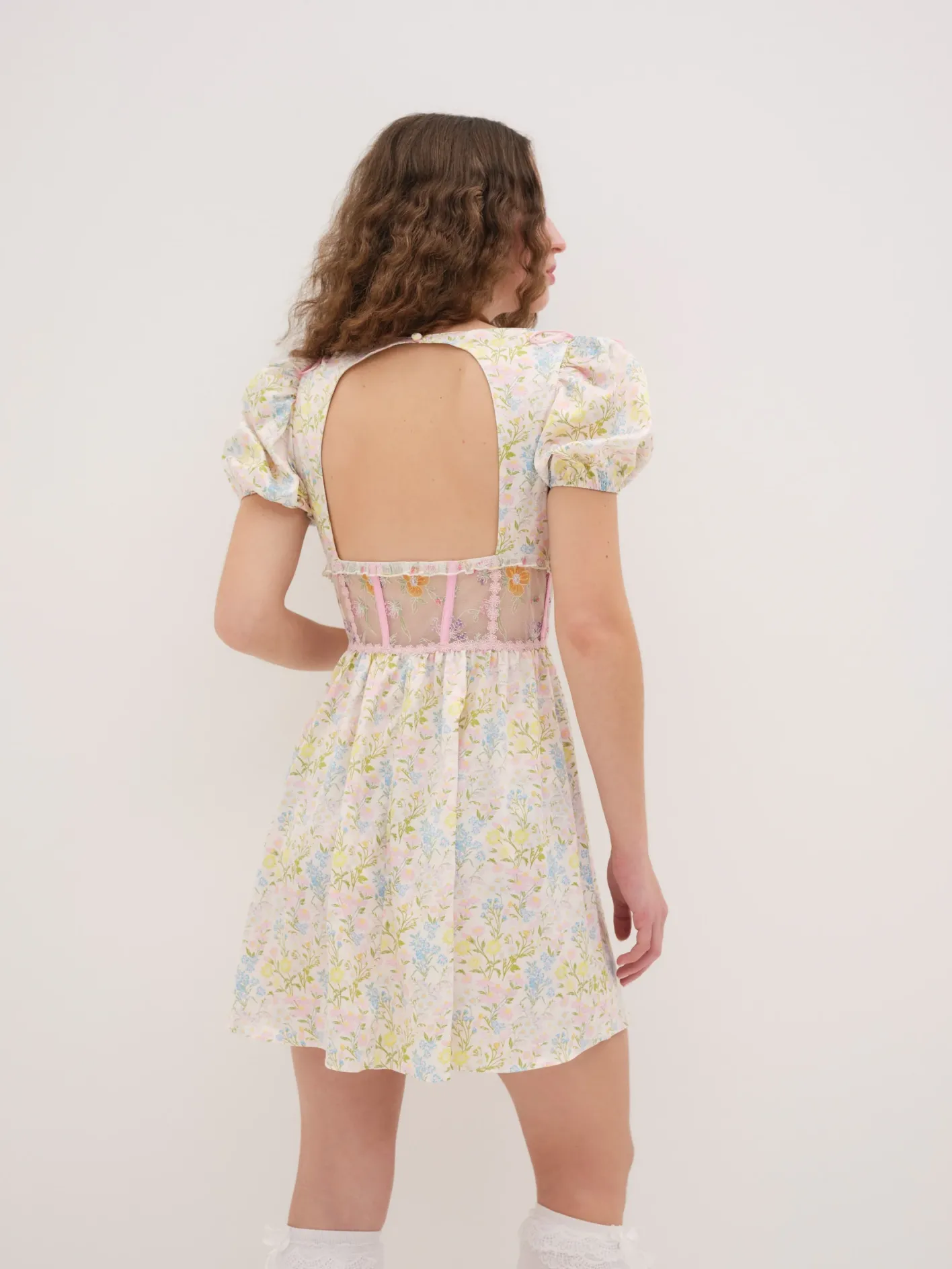 glitter_garden_cap_sleeve_3.webp Woman For Love & Lemons Glitter Garden Cap Sleeve Dress