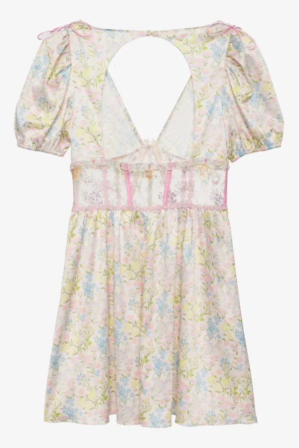 Woman For Love & Lemons Glitter Garden Cap Sleeve Dress