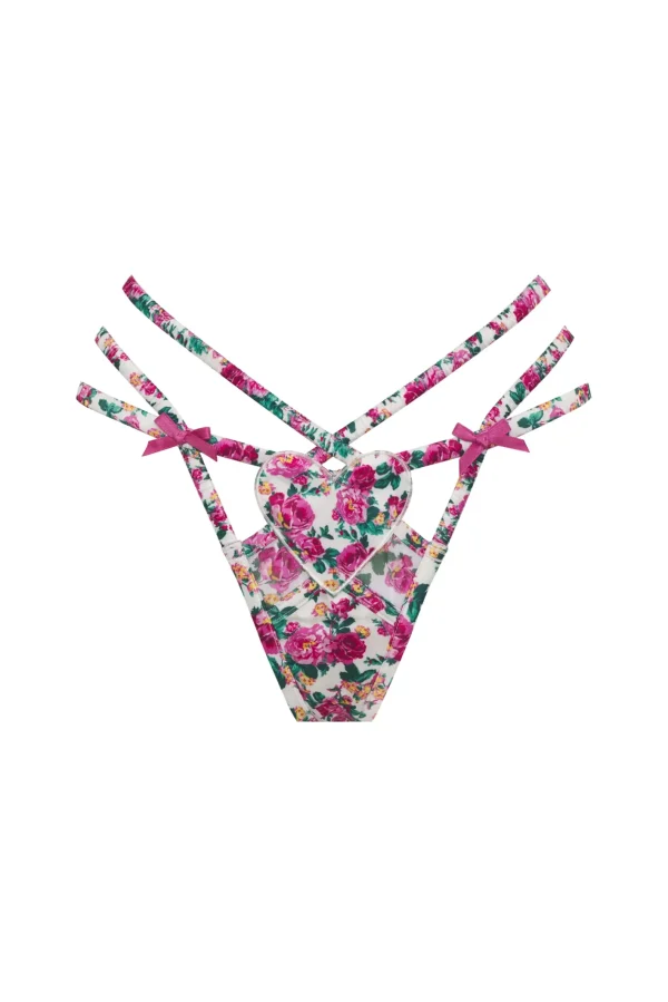 Woman For Love & Lemons Heart Bloom Thong Panty