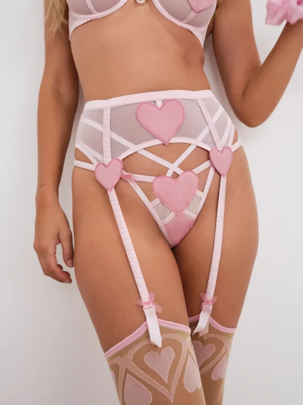 Woman For Love & Lemons Heart Garter Belt