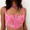 Woman For Love & Lemons Hibiscus Embroidery Bustier