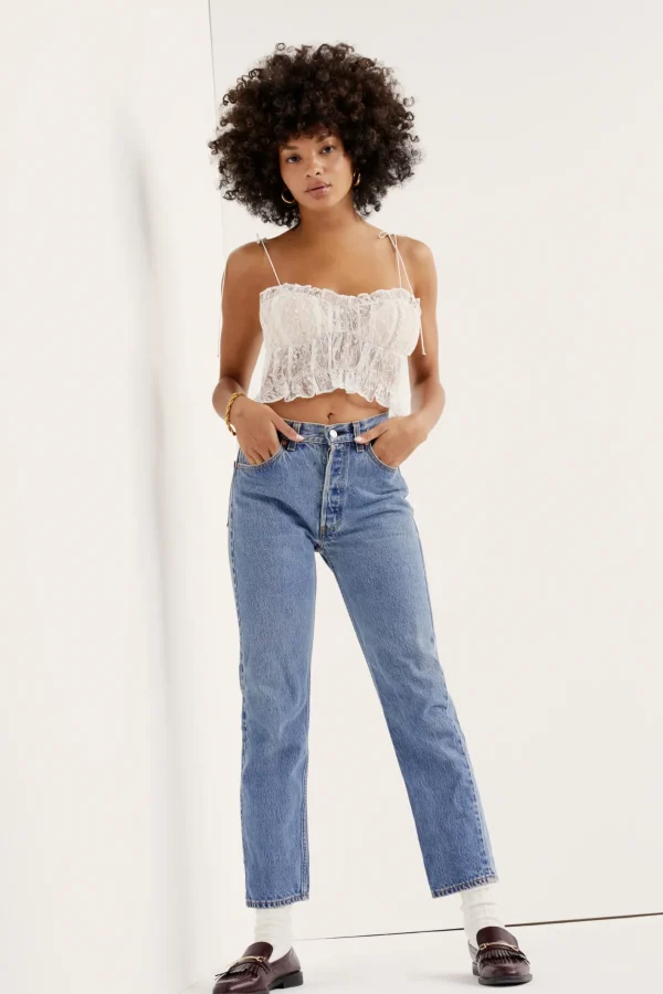 Woman For Love & Lemons Jules Crop Top
