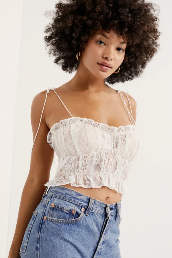 Woman For Love & Lemons Jules Crop Top