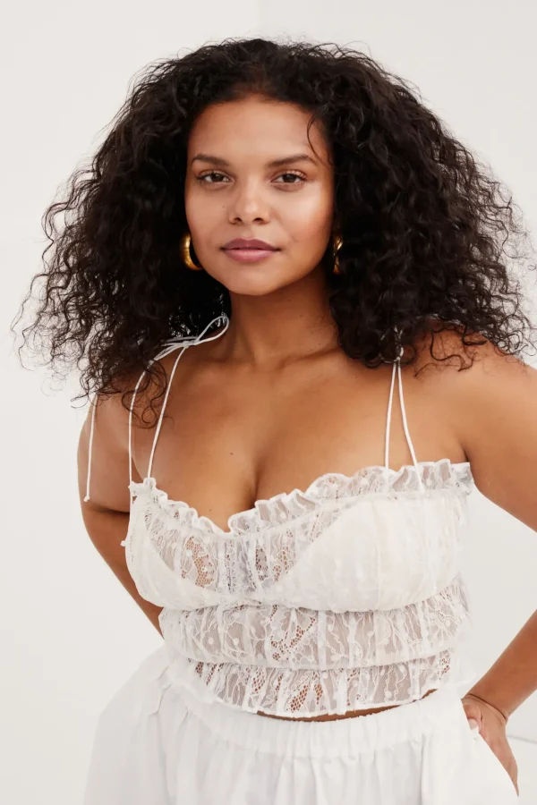 Woman For Love & Lemons Jules Crop Top