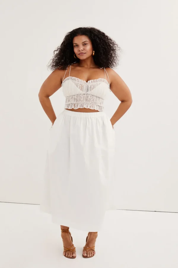 Woman For Love & Lemons Jules Crop Top