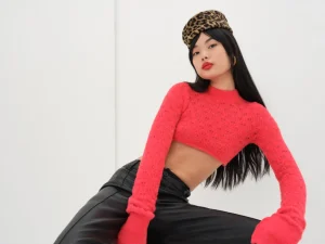 Woman For Love & Lemons Katana Cropped Sweater