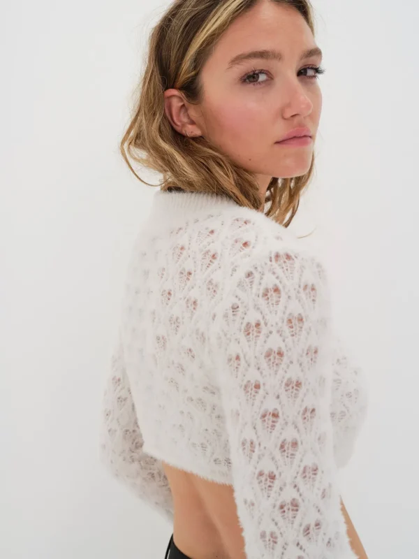Woman For Love & Lemons Katana Cropped Sweater