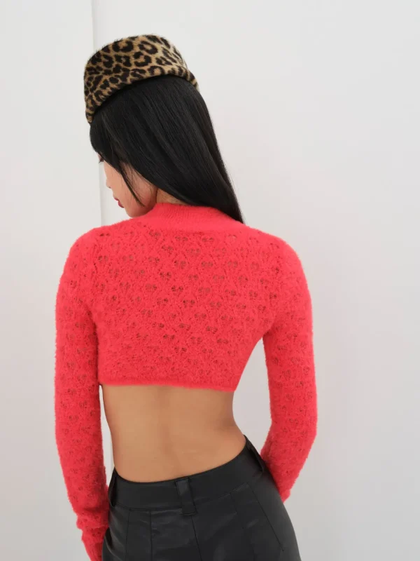 Woman For Love & Lemons Katana Cropped Sweater