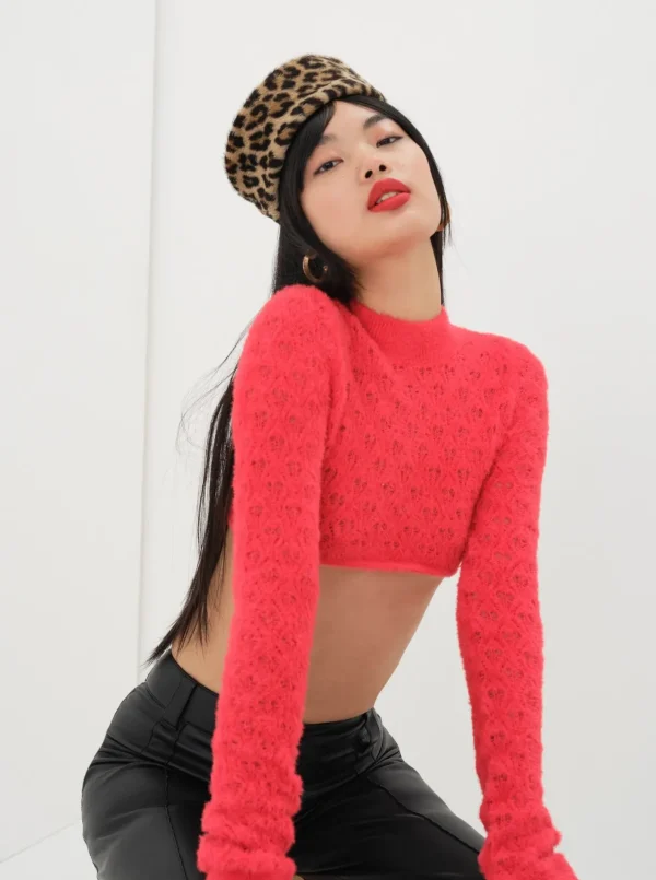 Woman For Love & Lemons Katana Cropped Sweater