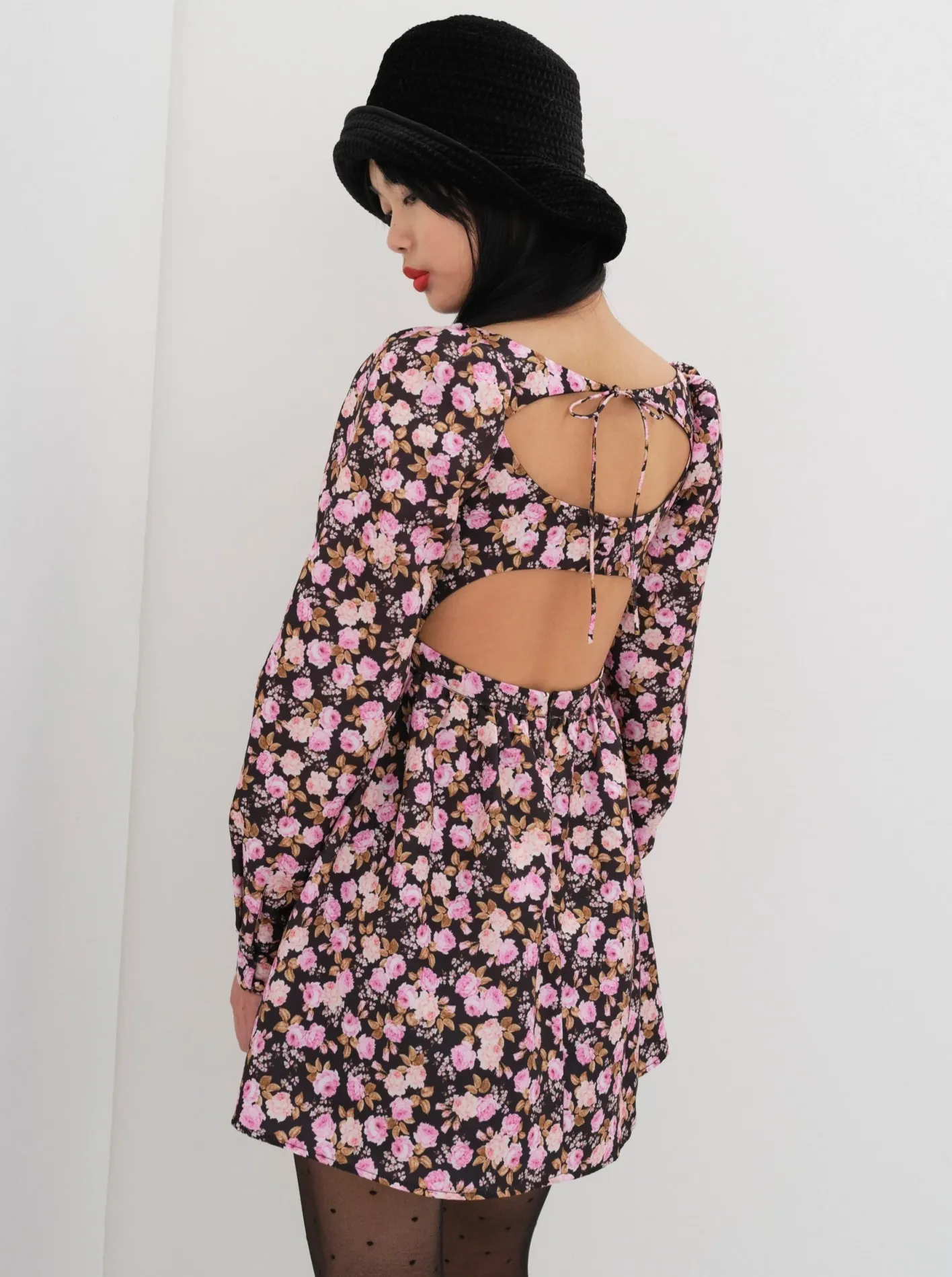 kate_long_sleeve_mini_dre_5.webp Woman For Love & Lemons Kate Long Sleeve Mini Dress