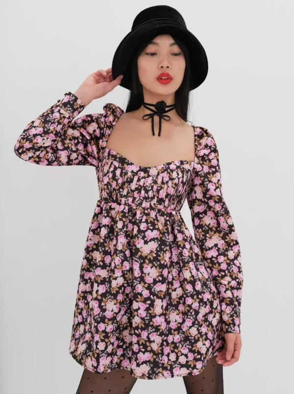 Woman For Love & Lemons Kate Long Sleeve Mini Dress