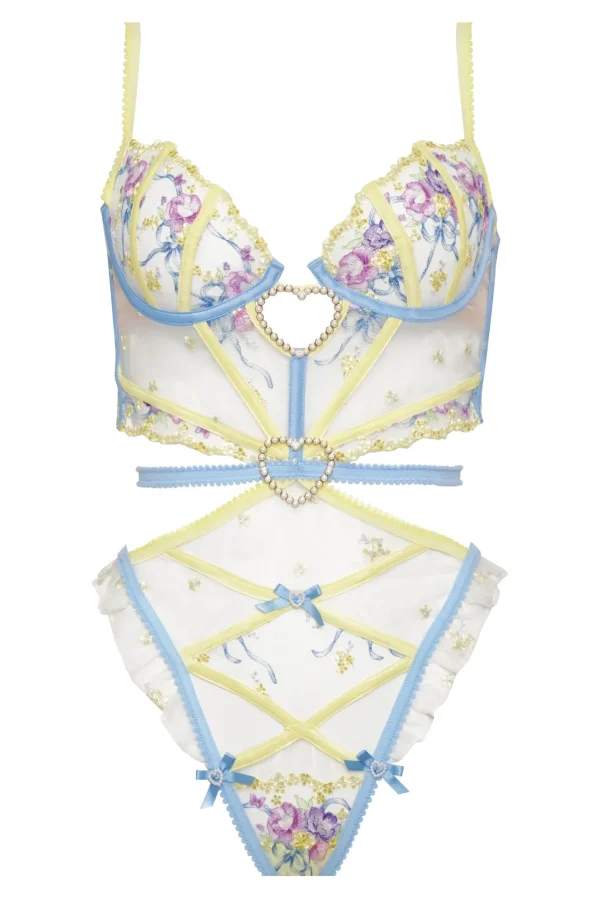 Woman For Love & Lemons Lavender Meadows Embroidery Teddy