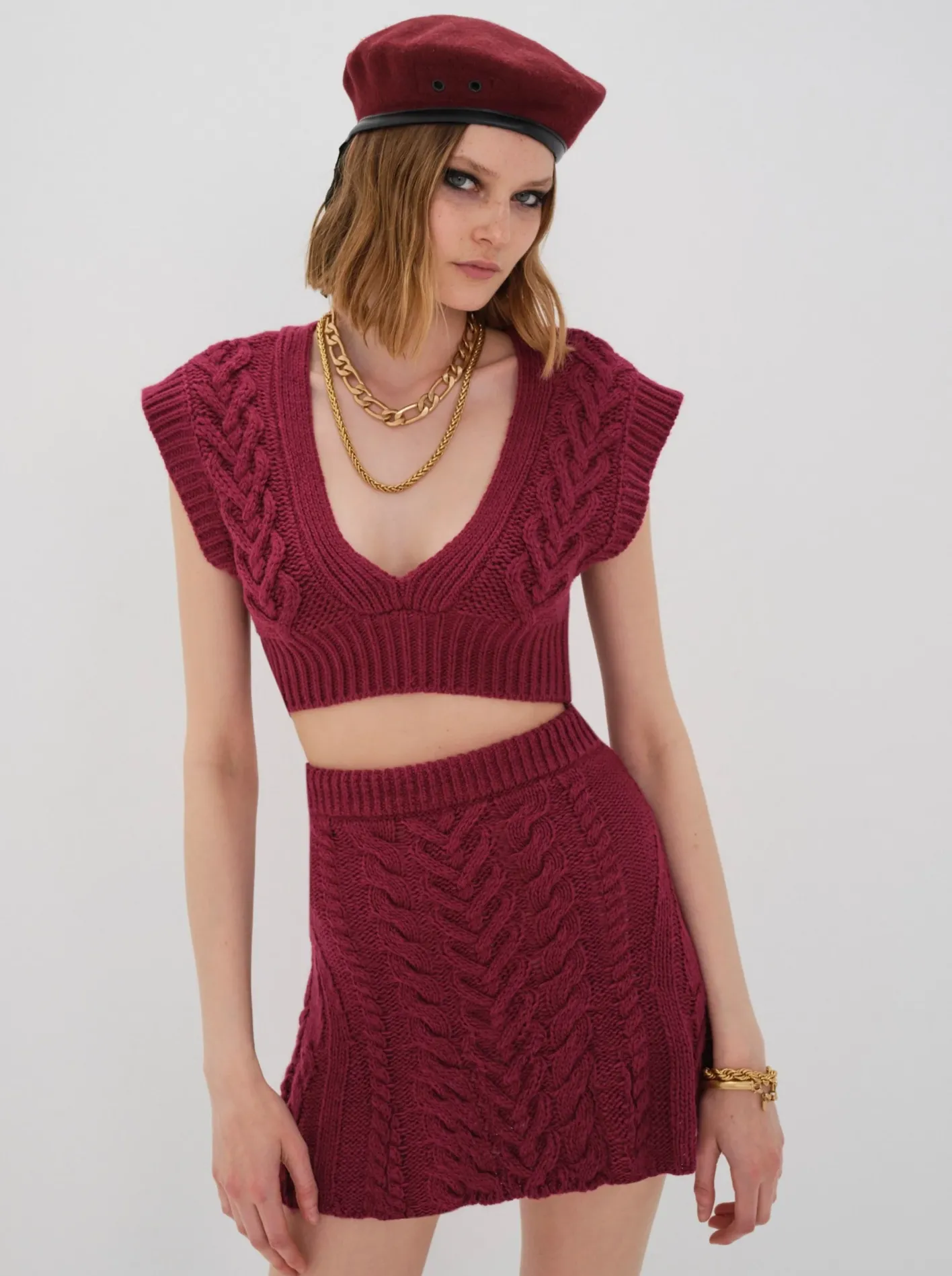 layton_cropped_vest_1.webp Woman For Love & Lemons Layton Cropped Vest