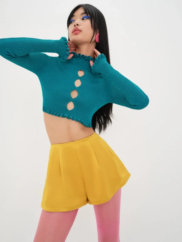 Woman For Love & Lemons Lorelei Cropped Sweater