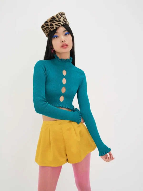 Woman For Love & Lemons Lorelei Cropped Sweater