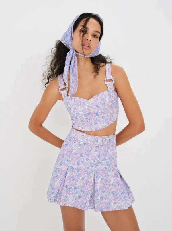 Woman For Love & Lemons Lou Crop Top