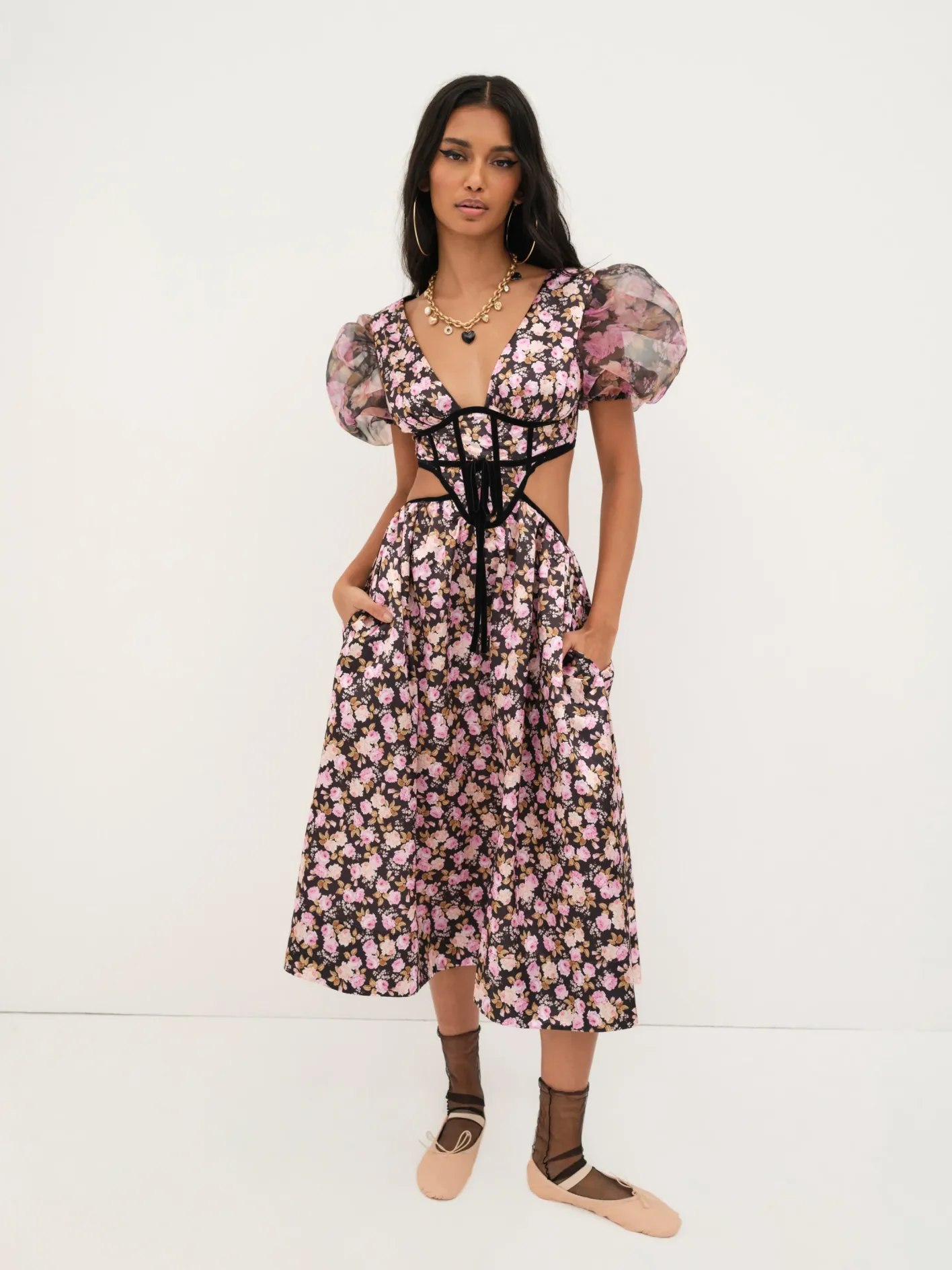 maddison_midi_dress_2.webp Woman For Love & Lemons Maddison Midi Dress