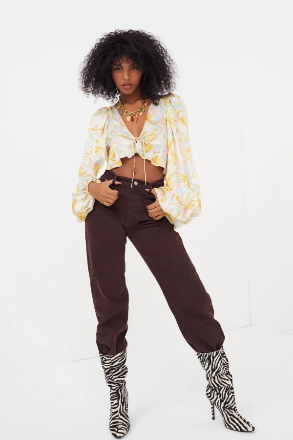 Woman For Love & Lemons Marcia Crop Top