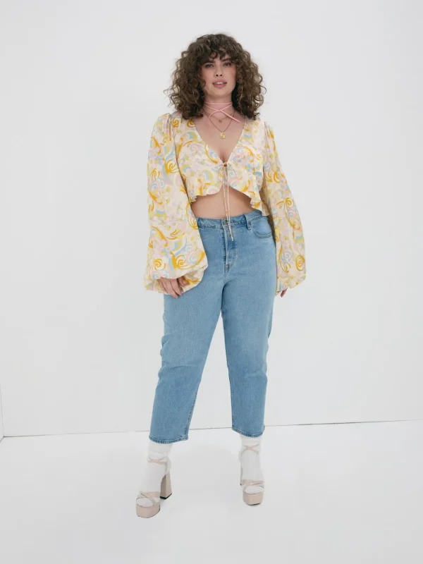 Woman For Love & Lemons Marcia Crop Top