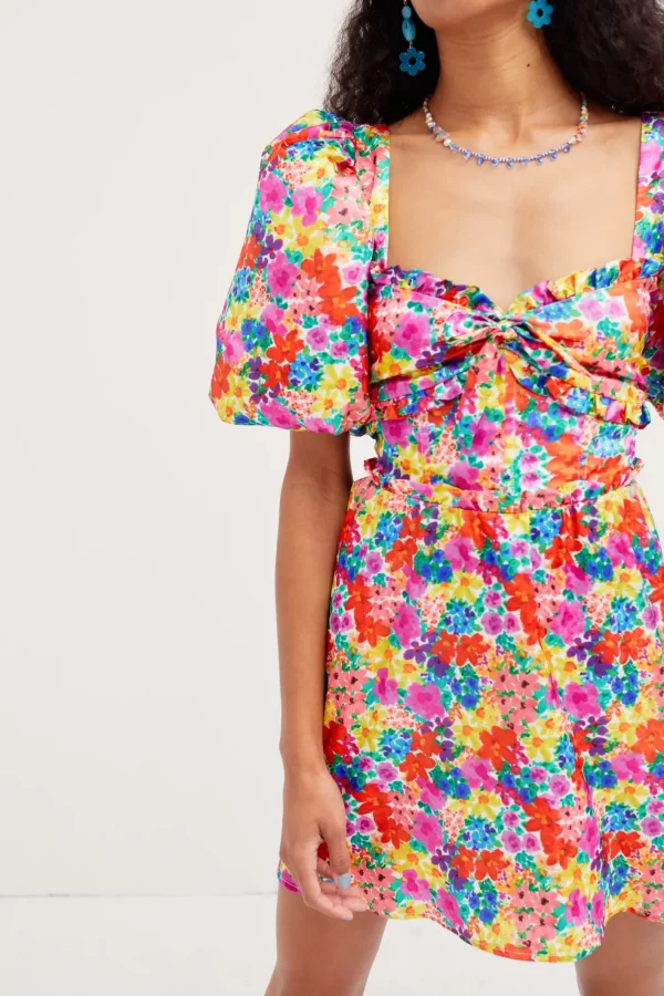 Woman For Love & Lemons Merrill Puff Sleeve Mini Dress