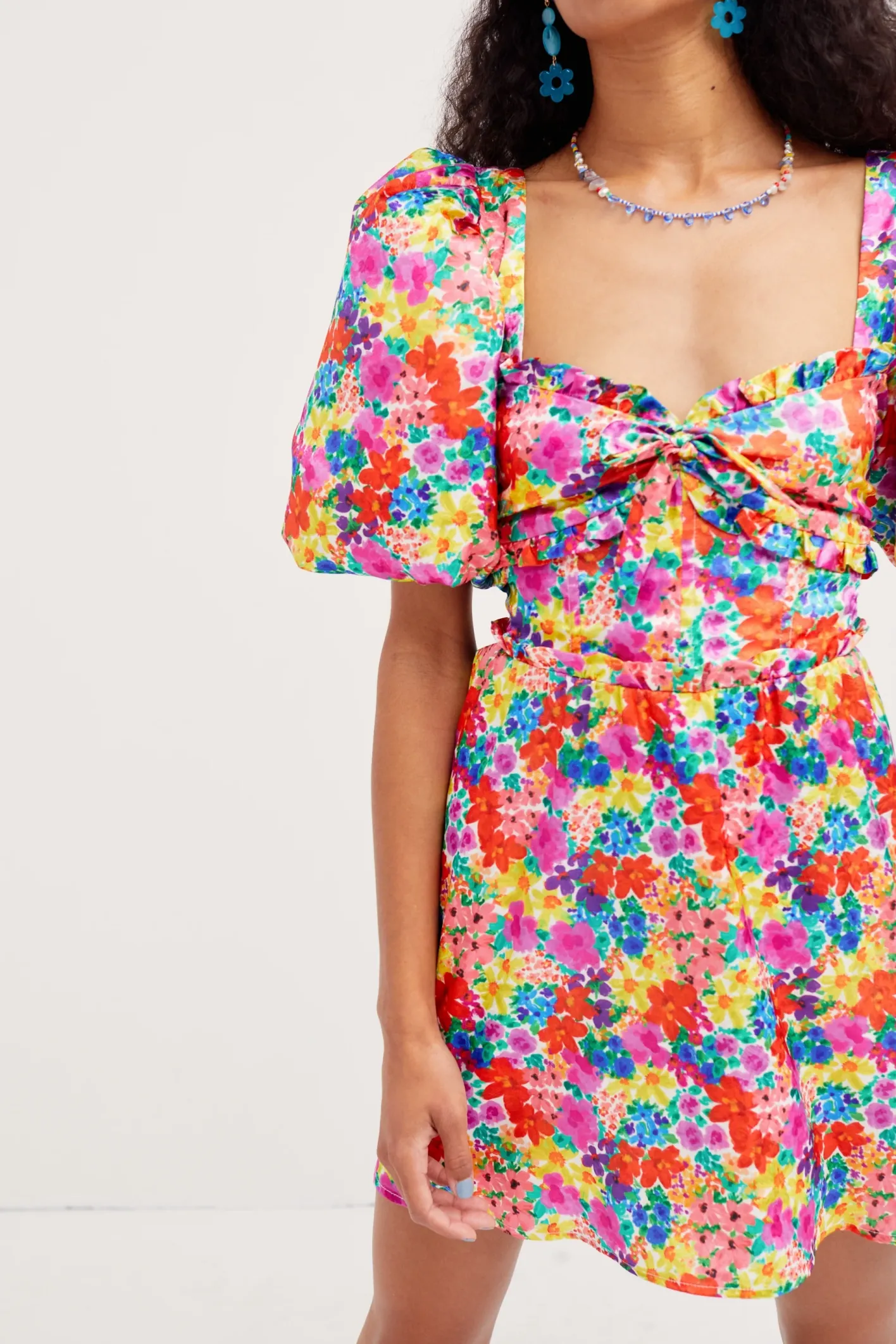 merrill_puff_sleeve_mini__0.webp Woman For Love & Lemons Merrill Puff Sleeve Mini Dress