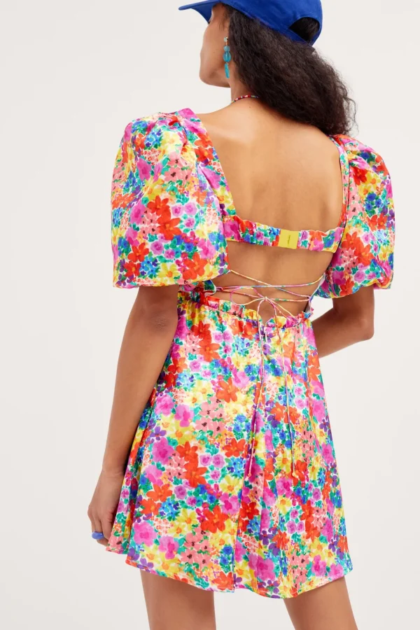 Woman For Love & Lemons Merrill Puff Sleeve Mini Dress