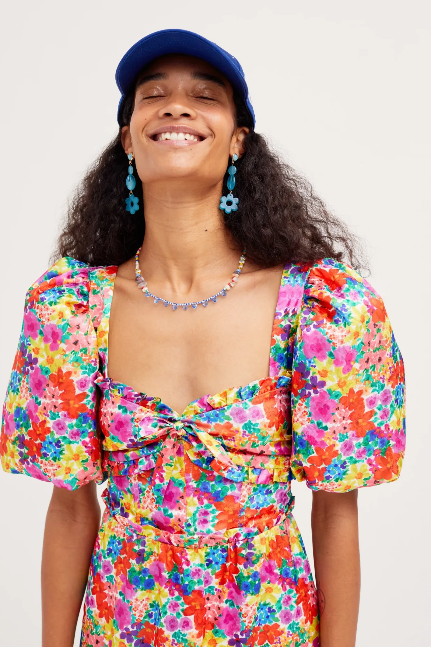 merrill_puff_sleeve_mini__2.webp Woman For Love & Lemons Merrill Puff Sleeve Mini Dress