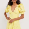 Woman For Love & Lemons Natalia Puff Sleeve Mini Dress