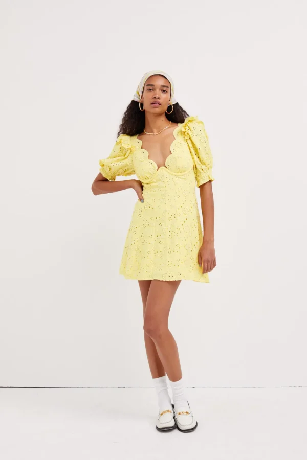 Woman For Love & Lemons Natalia Puff Sleeve Mini Dress