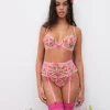 Woman For Love & Lemons Needle Point Roses Garter