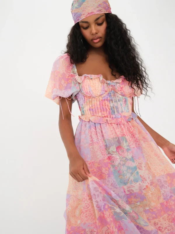 Woman For Love & Lemons Odessa Midi Dress