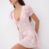Woman For Love & Lemons Paulina Puff Sleeve Mini Dress