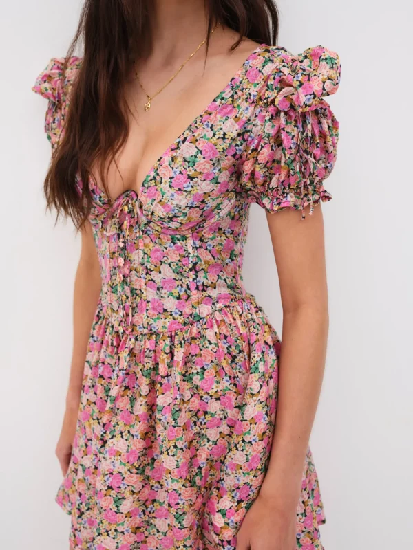 Woman For Love & Lemons Paulina Puff Sleeve Mini Dress