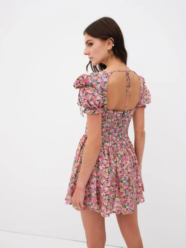 Woman For Love & Lemons Paulina Puff Sleeve Mini Dress