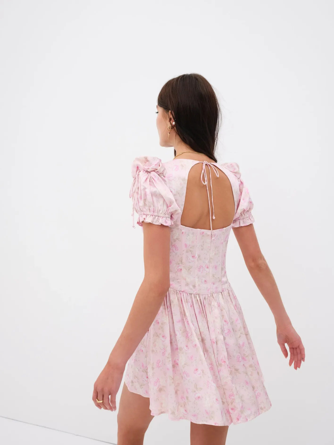 paulina_puff_sleeve_mini__3.webp Woman For Love & Lemons Paulina Puff Sleeve Mini Dress