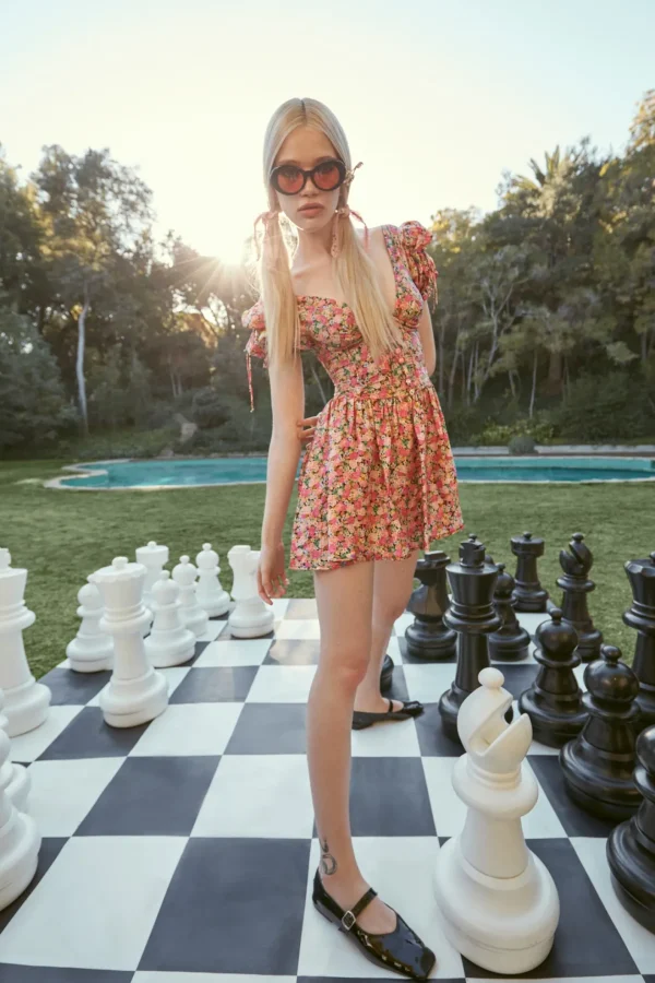 Woman For Love & Lemons Paulina Puff Sleeve Mini Dress