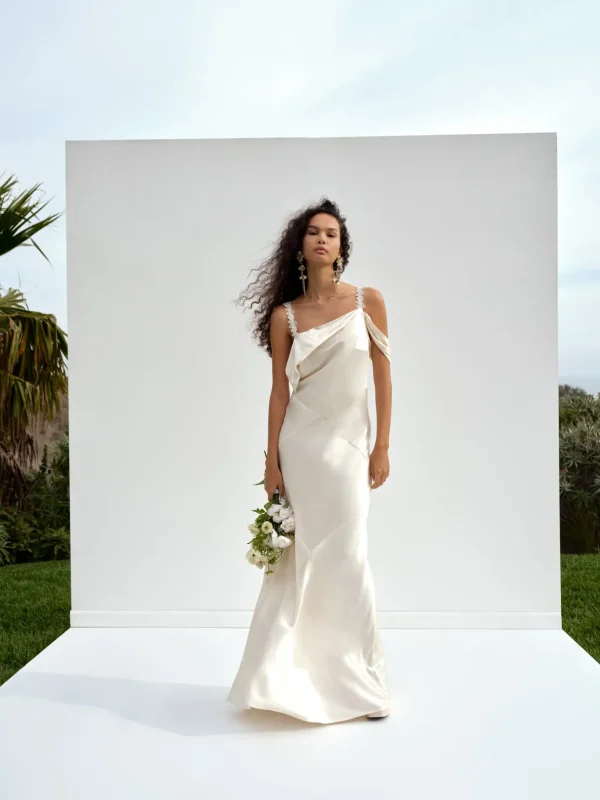 Woman For Love & Lemons Pearl Bridal Dress