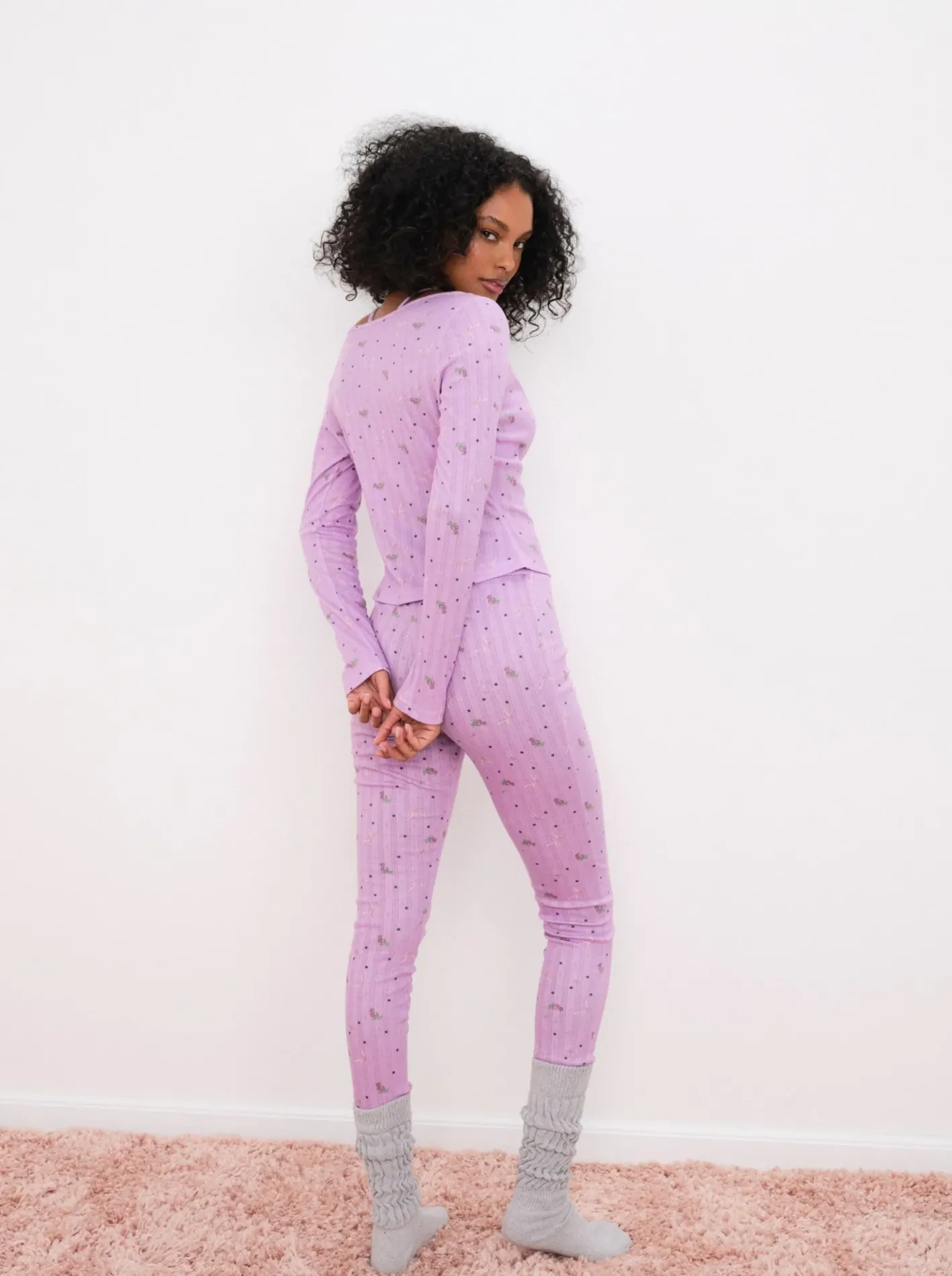 pointelle_long_sleeve_sle_3.webp Woman For Love & Lemons Pointelle Long Sleeve Sleep Set