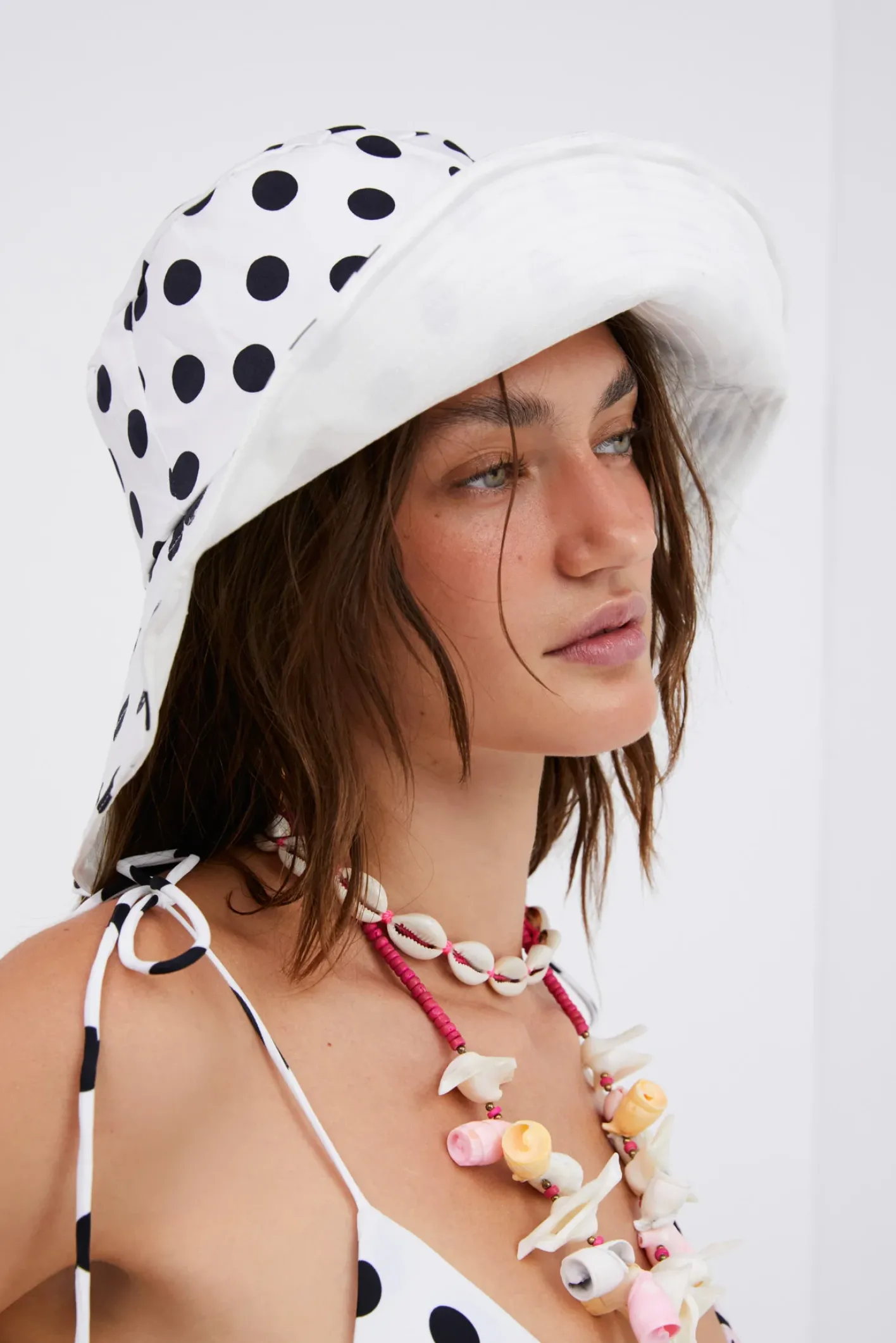 poplin_printed_bucket_hat_2.webp Woman For Love & Lemons Poplin Printed Bucket Hat