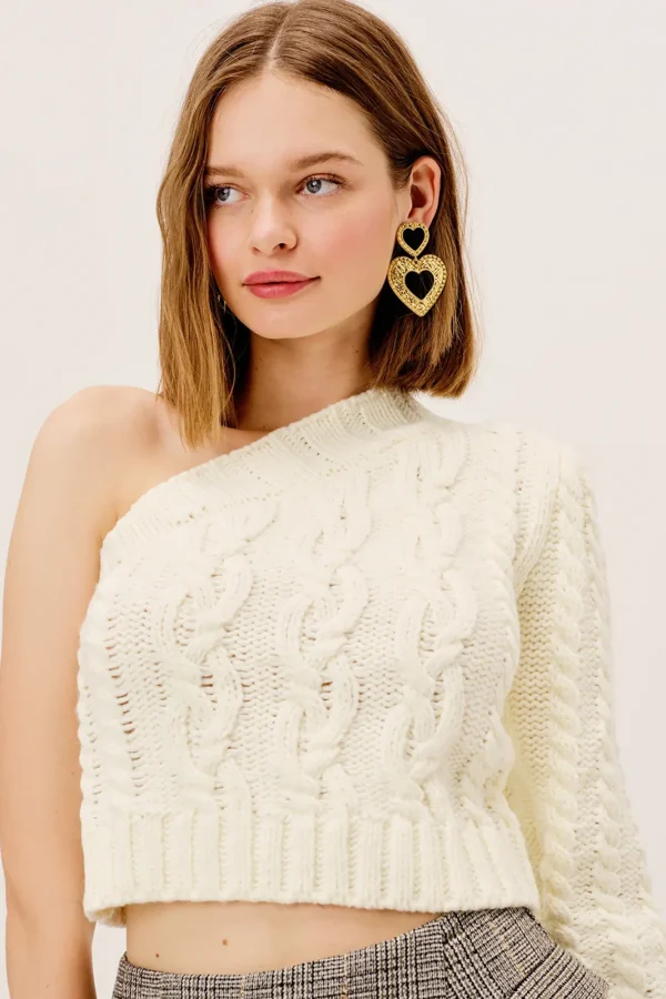 Woman For Love & Lemons Quinn One Shoulder Sweater